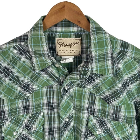 BF1171 Mens Wrangler Western Style Pearl Button Snap Cowboy Shirt XL - Picture 4 of 6